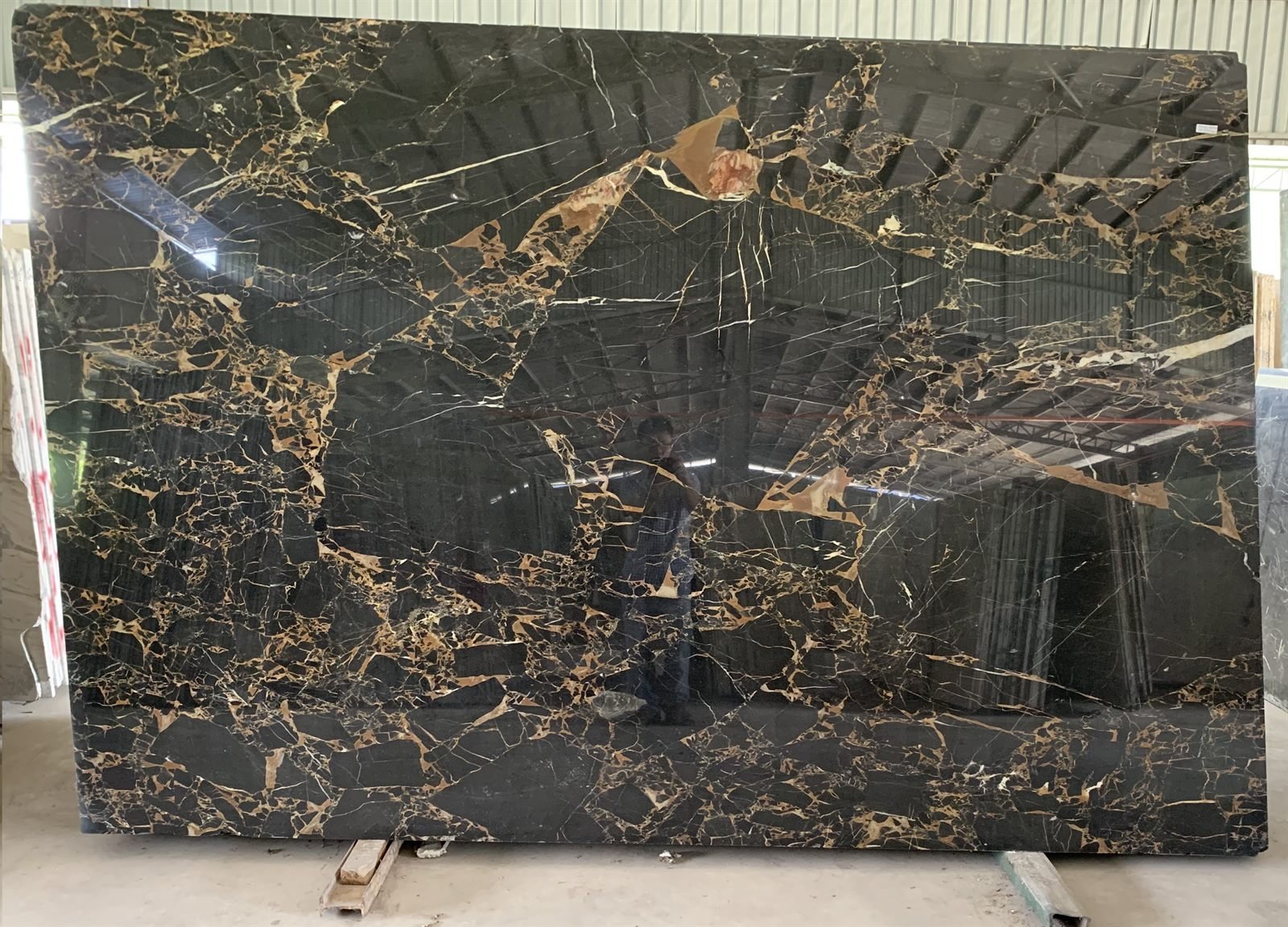 Black and Gold marble slab
