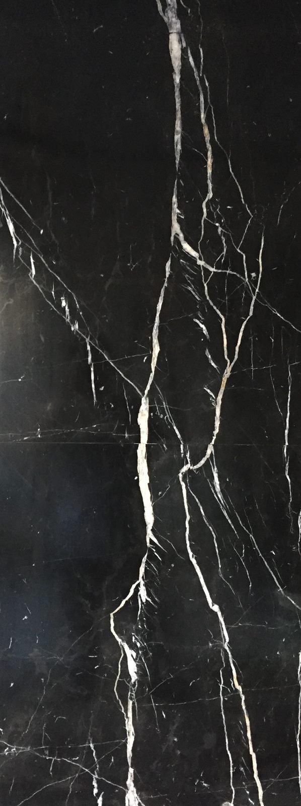 Black Marquina marble slab with white veining