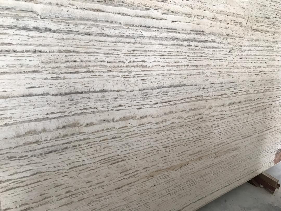 White Travertine slab